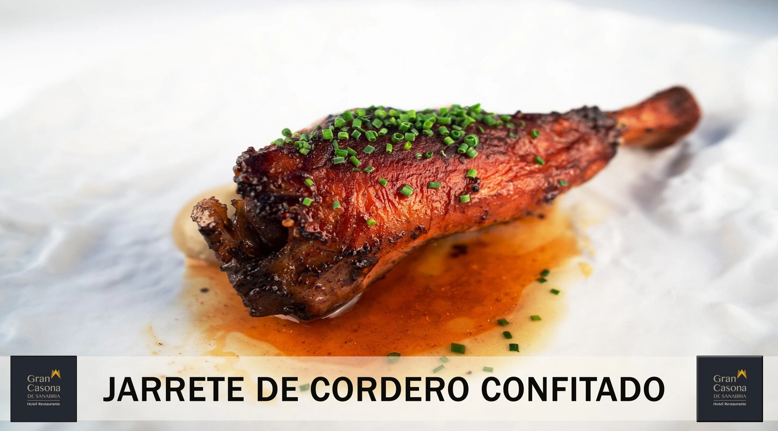 Jarrete de cordero confitado