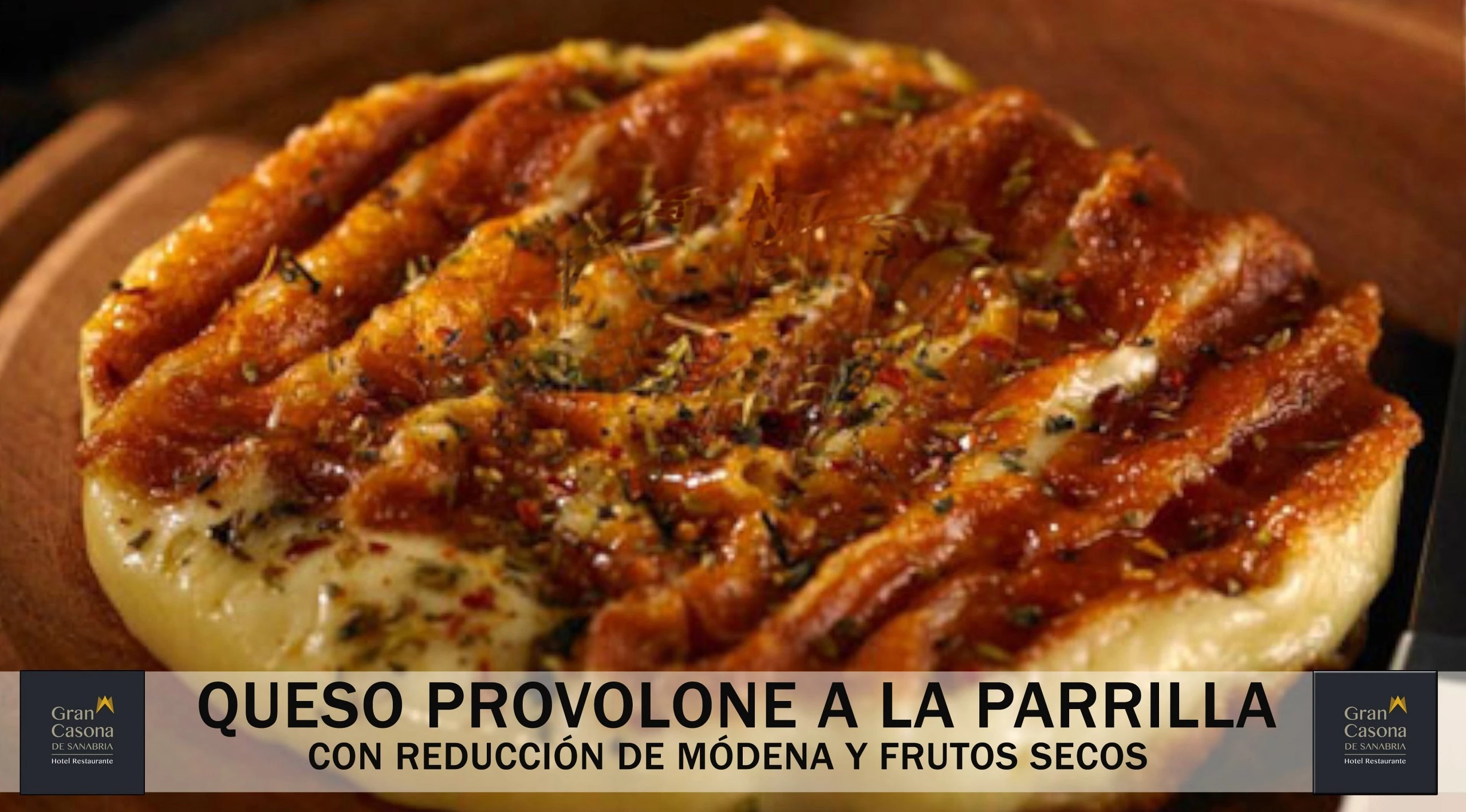 Queso provolone a la parrilla